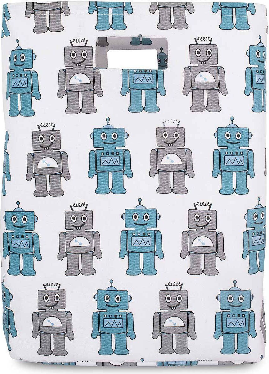 Jollein Koš na hračky XL CANVAS ROBOT TEAL - obrázek 1