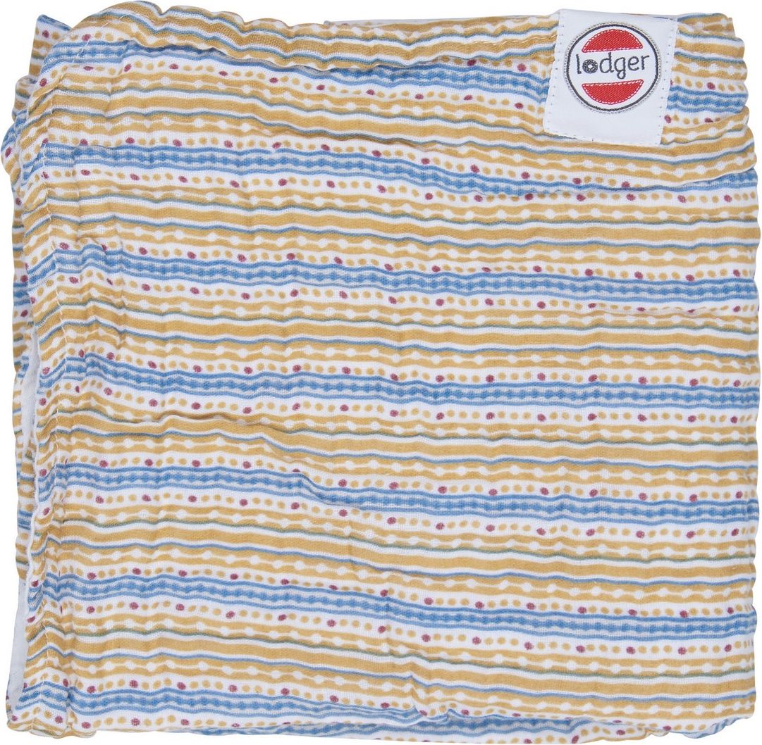 Deka LODGER Dreamer Muslin Stripe Xandu Honey 120 x 120 cm - obrázek 1