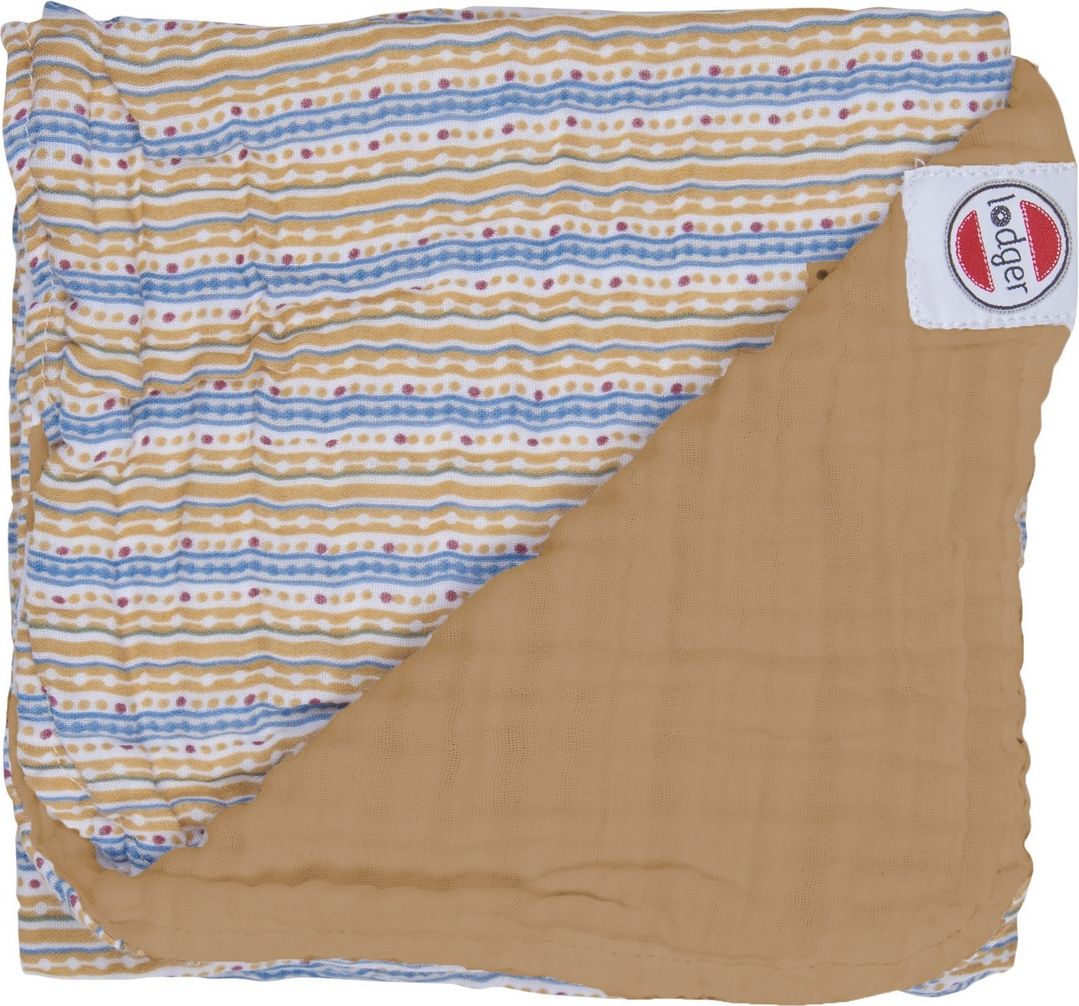 Deka LODGER Dreamer Muslin Stripe Xandu Honey 120 x 120 cm - obrázek 2
