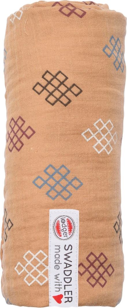 Osuška LODGER Swaddler Muslin Knot Xandu 120 x 120 cm Honey - obrázek 1