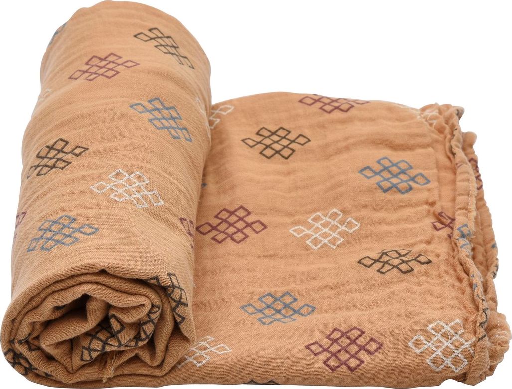 Osuška LODGER Swaddler Muslin Knot Xandu 120 x 120 cm Honey - obrázek 2