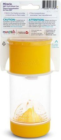 Munchkin - Netekoucí hrnek s infuzérem 414 ml - žlutý - obrázek 4