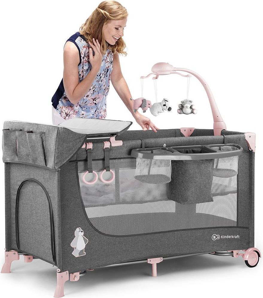 Postýlka cestovní Joy s doplňky Pink Kinderkraft 2019 - obrázek 11