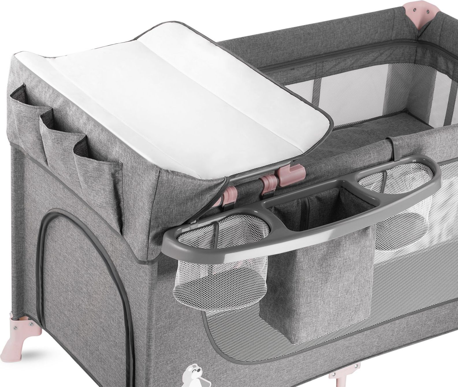 Postýlka cestovní Joy s doplňky Pink Kinderkraft 2019 - obrázek 17