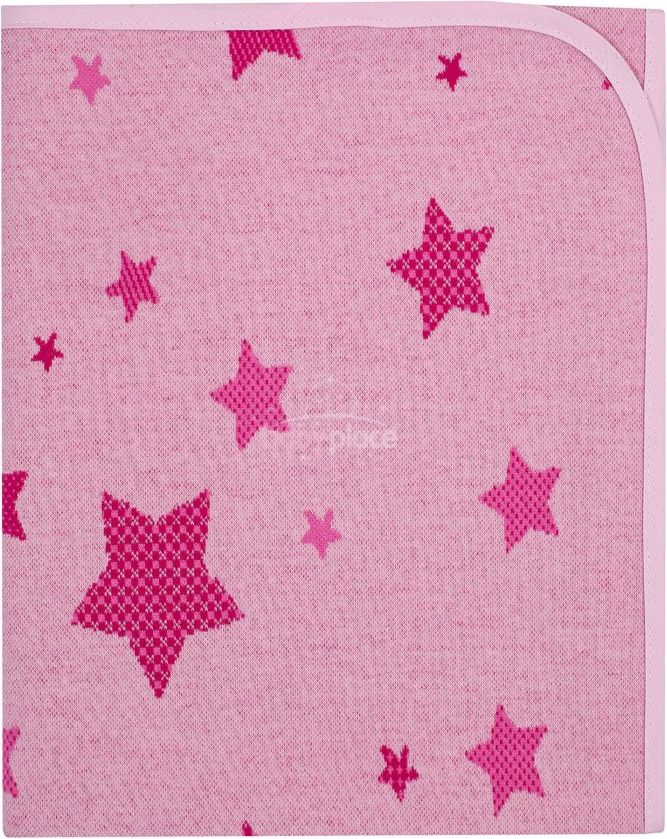 LittleUP Dětská deka 80x90 cm LittleUp Stars růžová - obrázek 1