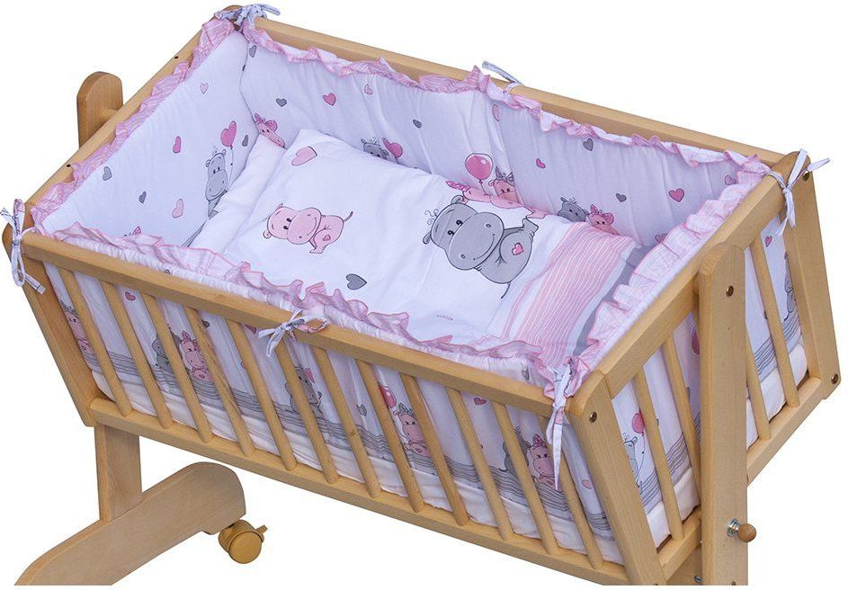 Souprava do kolébky - Scarlett Pupis - růžová - obrázek 1