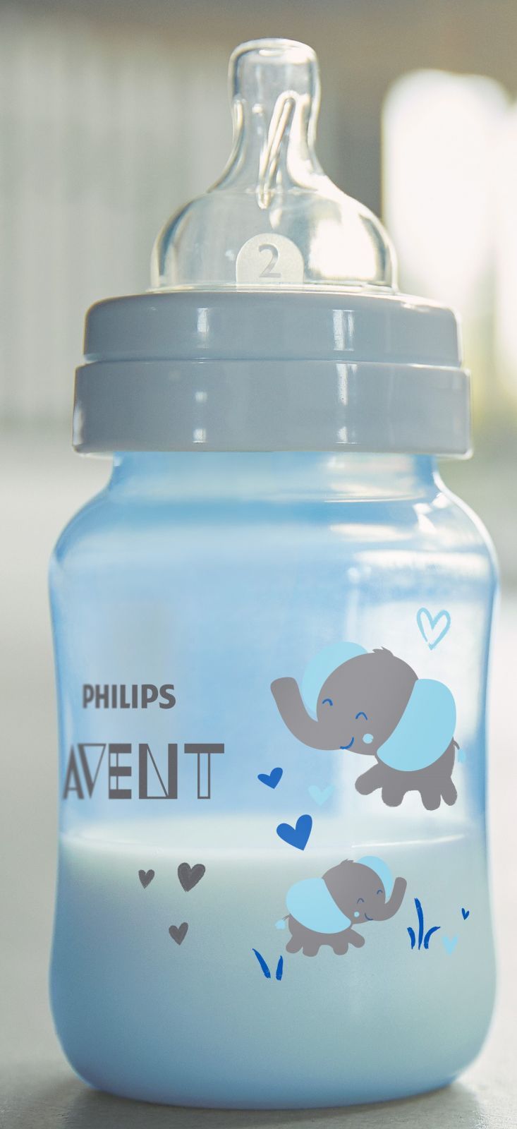 Avent AVENT Lahev Anti-colic 260 ml, 1 ks modrá slon - obrázek 2
