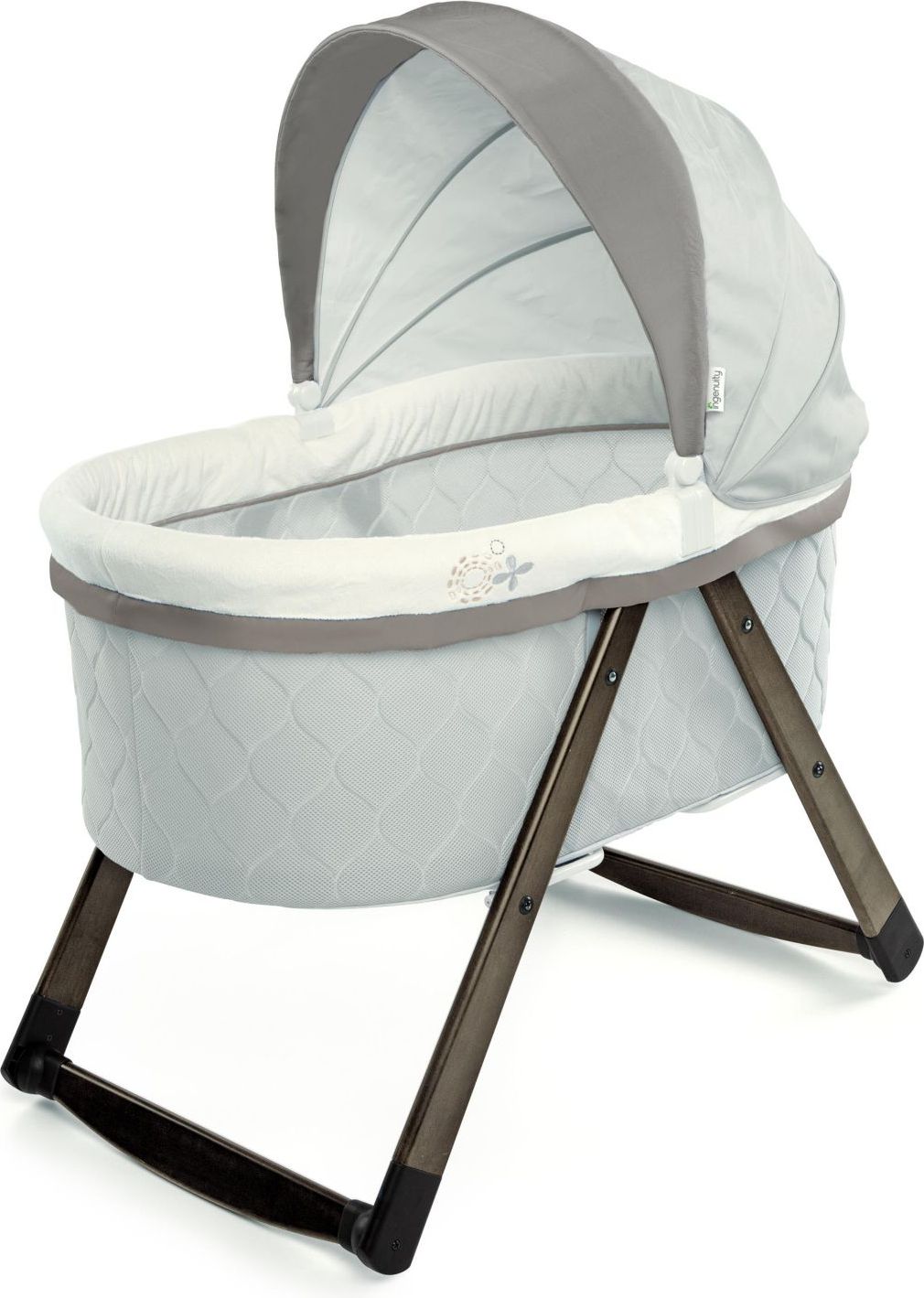 Bright Starts Ingenuity  Postýlka houpací skládací dřevěná Carrington 0m +, do 7kg, 2019 - obrázek 1