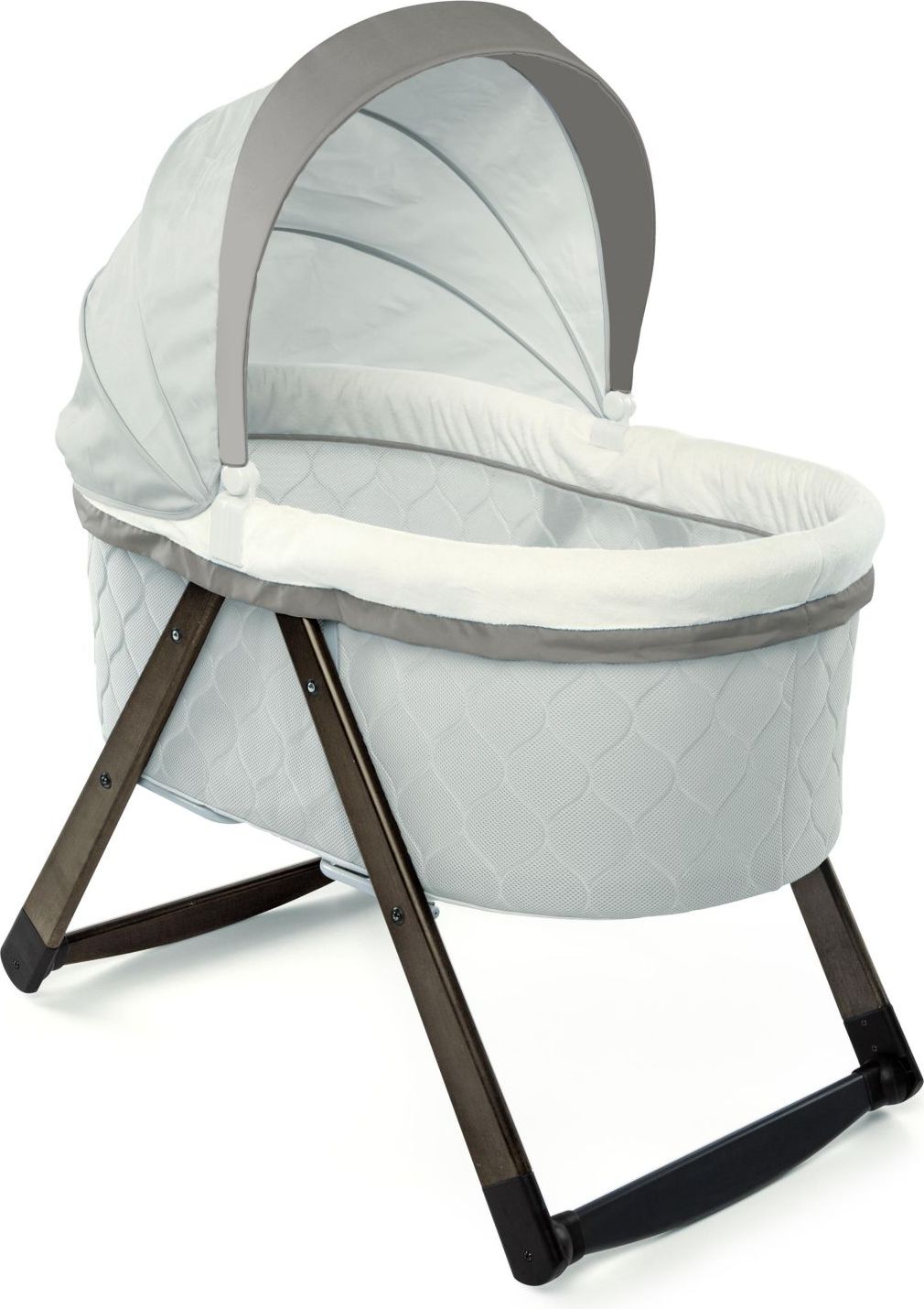 Bright Starts Ingenuity  Postýlka houpací skládací dřevěná Carrington 0m +, do 7kg, 2019 - obrázek 3