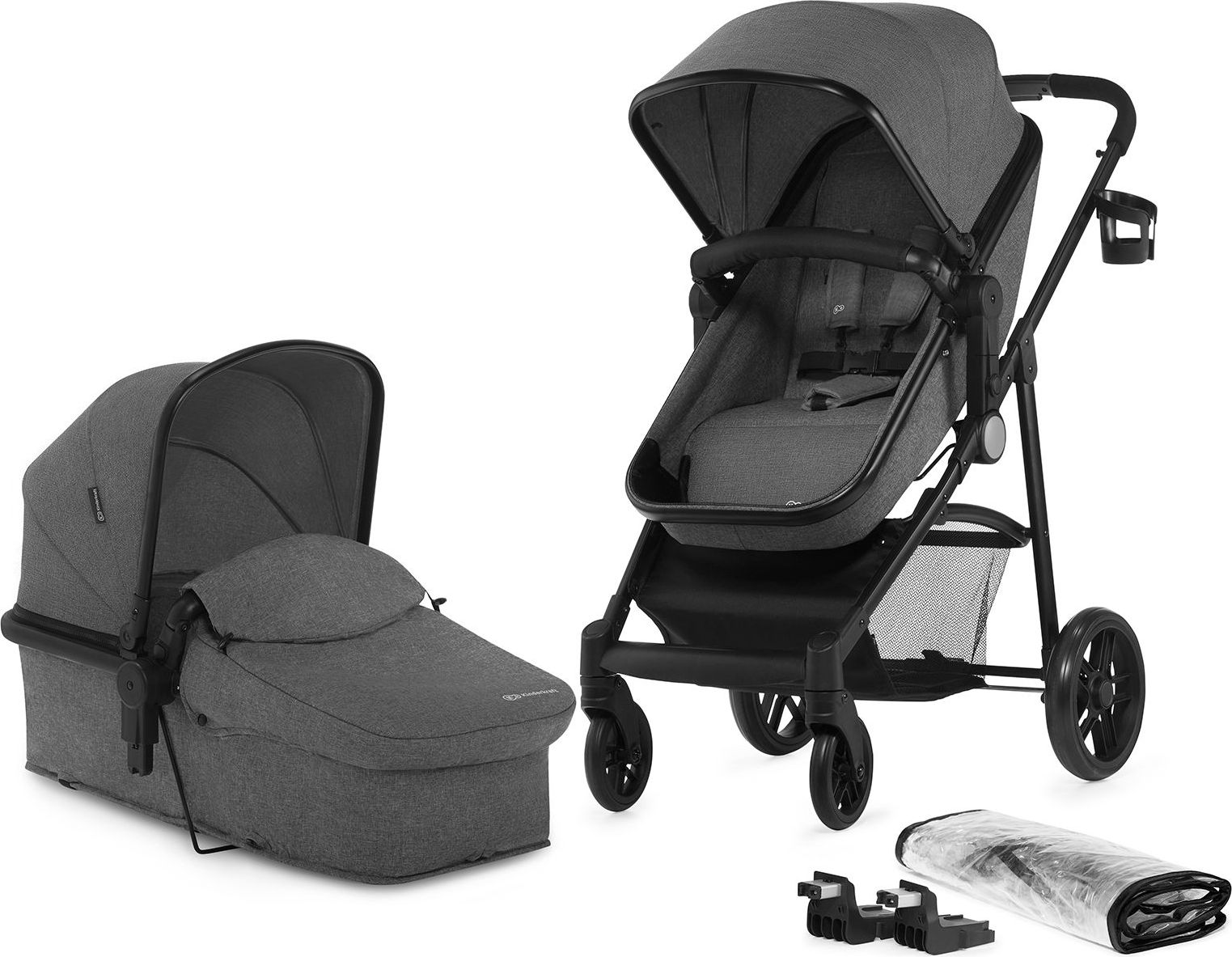 Kočárek kombinovaný Juli 2v1 Grey Kinderkraft 2019 - obrázek 1