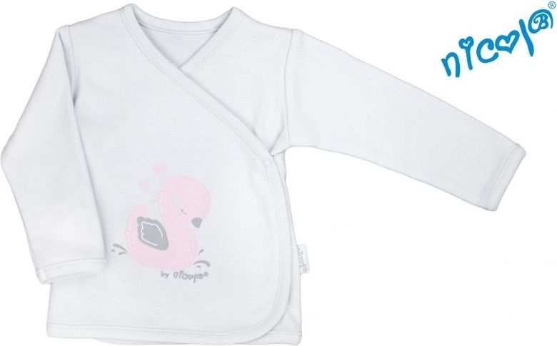 Nicol Novorozenecká košilka Nicol, Baletka - zapínání bokem - šedá, vel. 62 62 (3-6m) - obrázek 1
