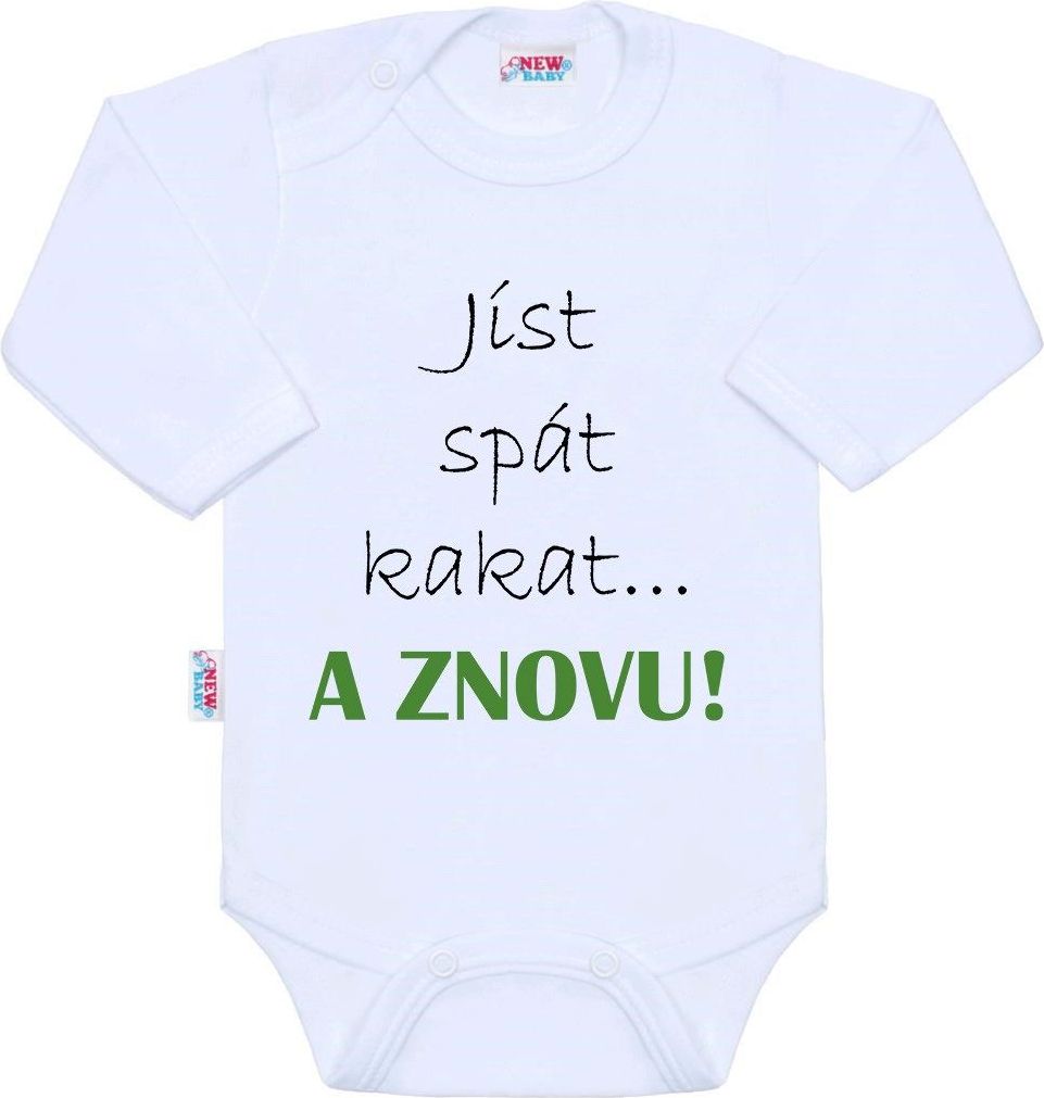 Body s potiskem New Baby jíst spát kakat... A ZNOVU! - 86 (12-18m) - obrázek 1