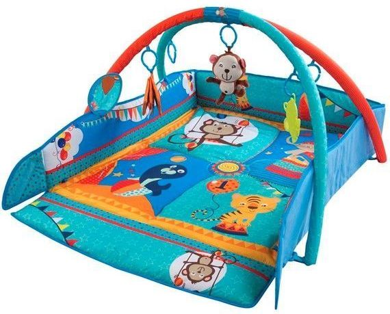 Sunbaby Hrací deka a ohrádka - modrá se zvířátky - obrázek 1