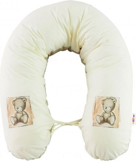 Baby Nellys Baby Nellys Kojící polštář - relaxační poduška 170 cm Teddy - pískový - obrázek 1
