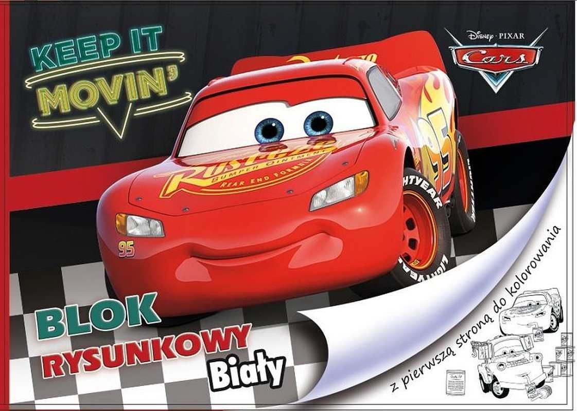 BENIAMIN  Blok na kreslení s omalovánkami Cars - obrázek 1
