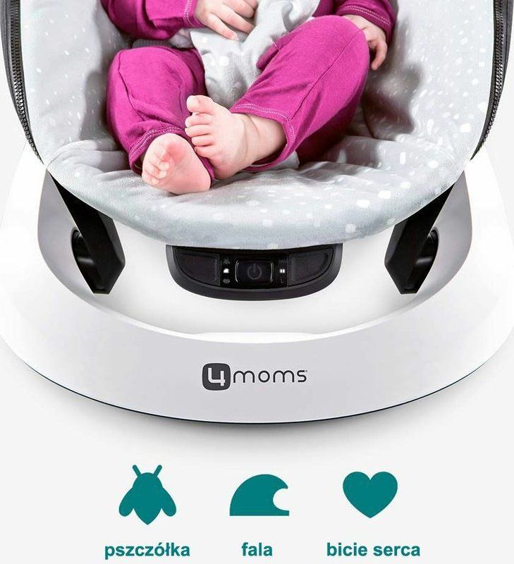 4MOMS Lehátko bounceRoo plusch SILVER - obrázek 2