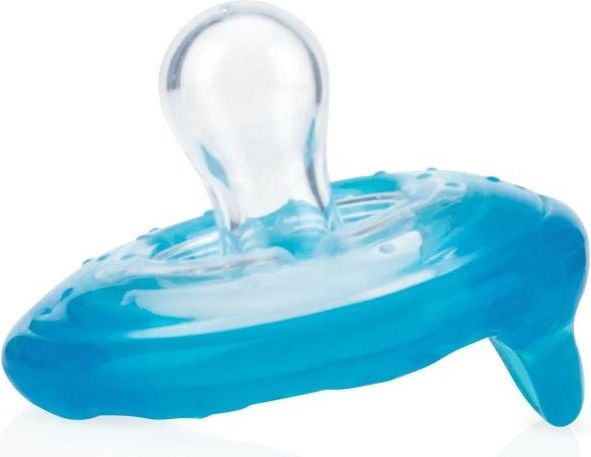 Nuby Šidítko silikonové Natural Flex 0-6m modrá - obrázek 1