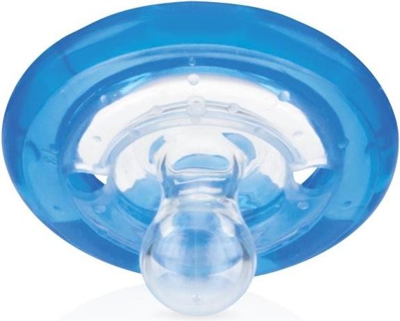 Nuby Šidítko silikonové Natural Flex 0-6m modrá - obrázek 2