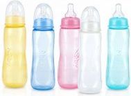 Nuby Láhev kojenecká antikoliková střední průtok 240ml, 3m+ bílá - obrázek 1