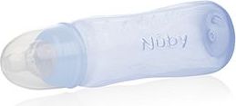 Nuby Láhev kojenecká antikoliková střední průtok 240ml, 3m+ modrá - obrázek 2