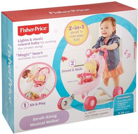 Fisher Price -Kočárek/chodítko s hudbou a světlem - obrázek 4