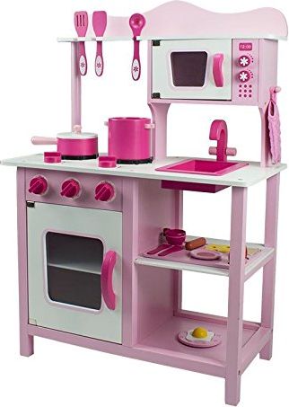Dětská kuchyňka Wooden Toys Classic růžová - obrázek 1