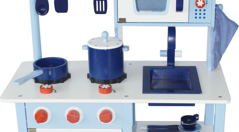 Dětská kuchyňka Wooden Toys Classic růžová - obrázek 2