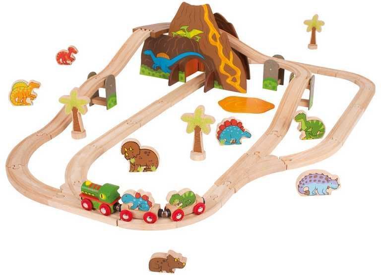 Bigjigs Rail Dřevěná vláčkodráha dinosauří - obrázek 2