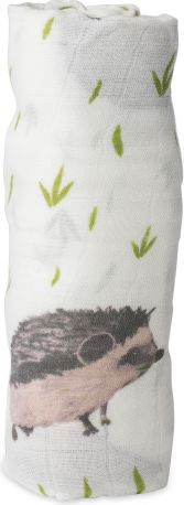 Little Unicorn Mušelínová zavinovací plena Deluxe 120x120cm Hedgehog - obrázek 2