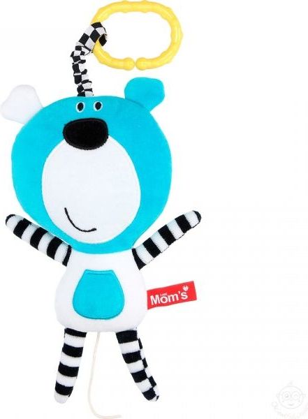 Hencz Toys Hencz Toys Závěsná edukační /plyšová hračka Méďa s melodií - tyrkysová - obrázek 1