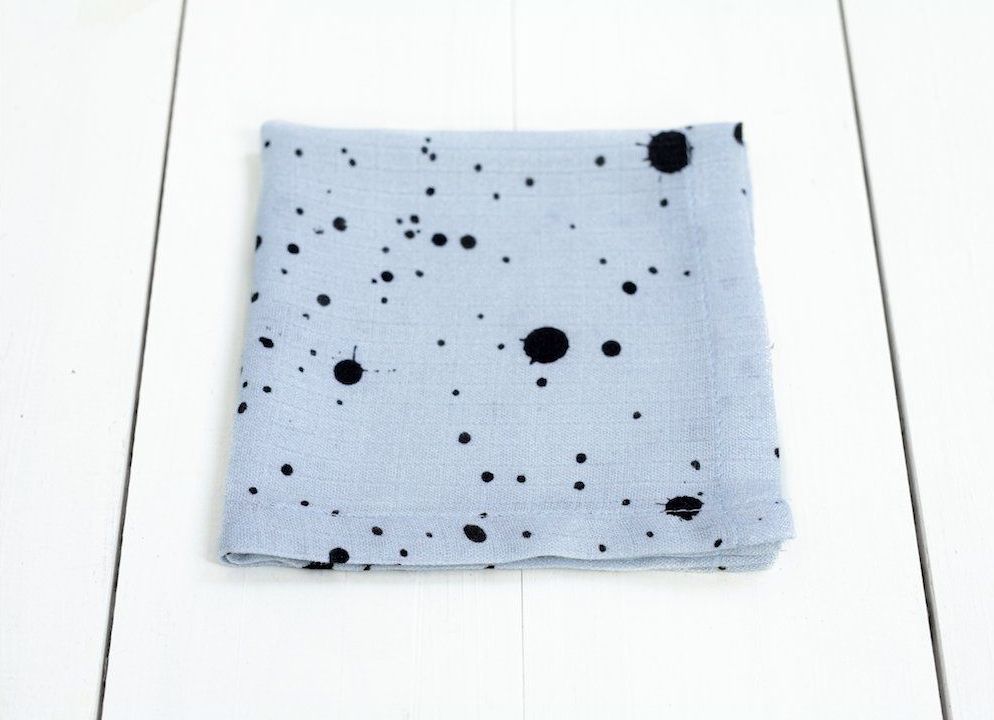 Mušelínové bambusové pleny Sleepee Hanky 3 ks šedá/bílá/modrá - obrázek 4