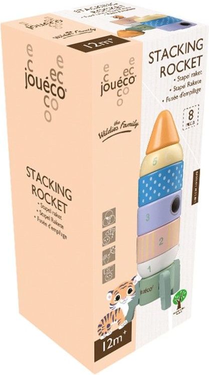Jouéco the Wildies Family dřevěná stohovací raketa 12m+ - obrázek 3