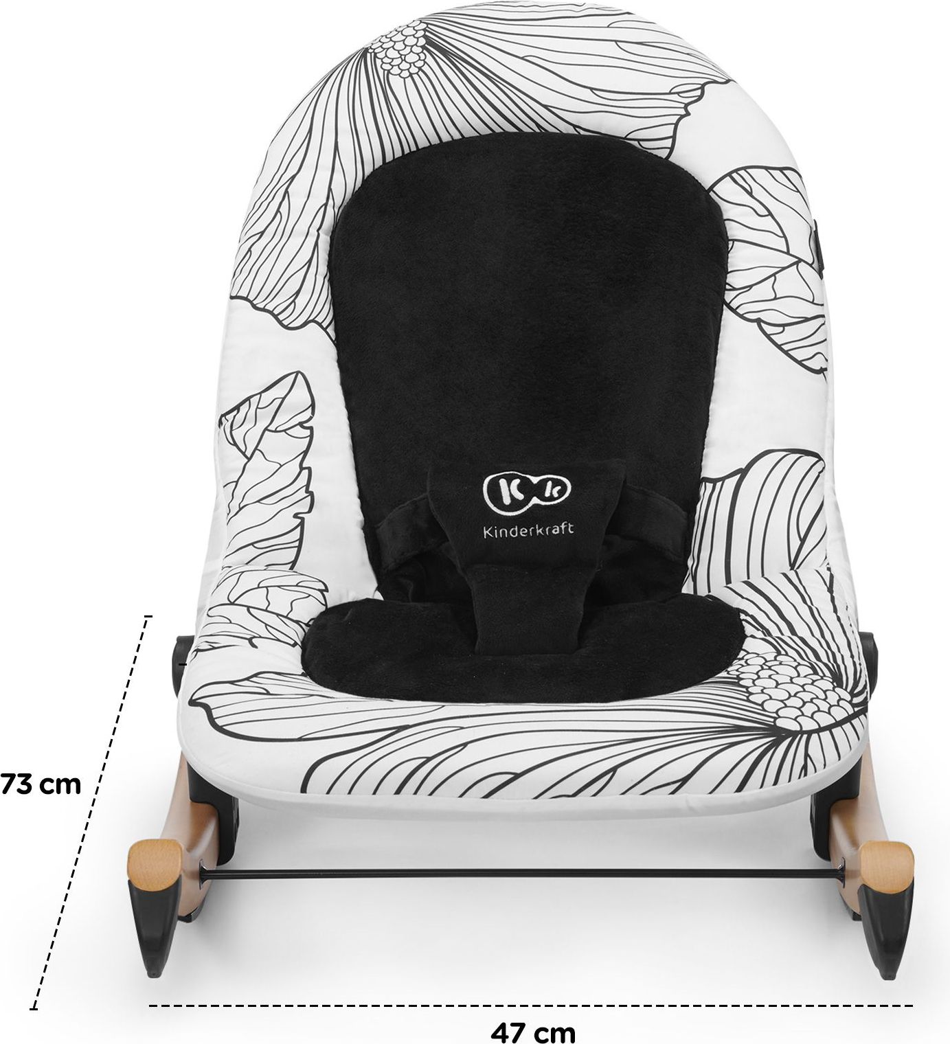 Houpátko Finio Black/White 0m+, do 18 kg, Kinderkraft 2019 - obrázek 3