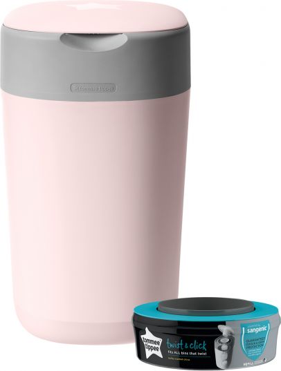 Tommee Tippee Koš na pleny Sangenic Twist & Click růžový - obrázek 1