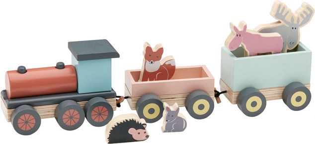 Kids Concept Vlak se zvířátky Edvin dřevěný - obrázek 1