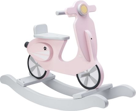 Kids Concept Houpací skútr dřevěný Pink White - obrázek 1