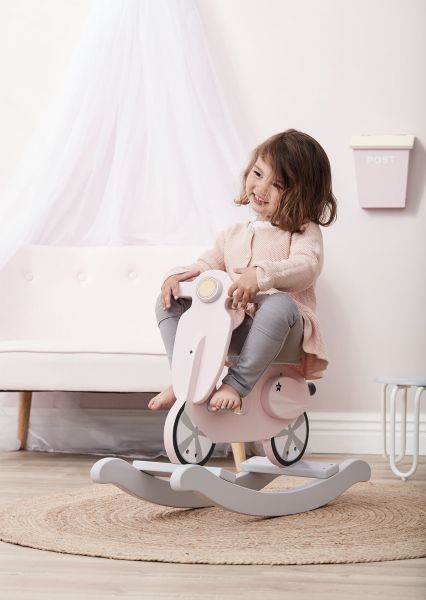 Kids Concept Houpací skútr dřevěný Pink White - obrázek 2