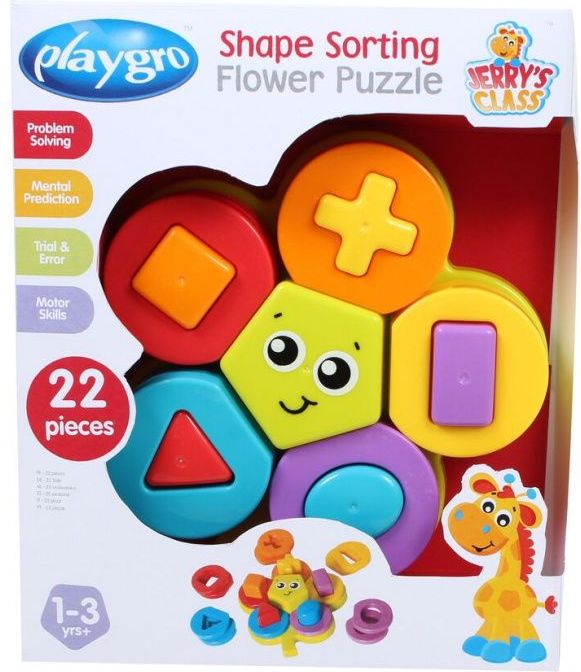 Playgro - Skládací puzzle květina s tvary - obrázek 5