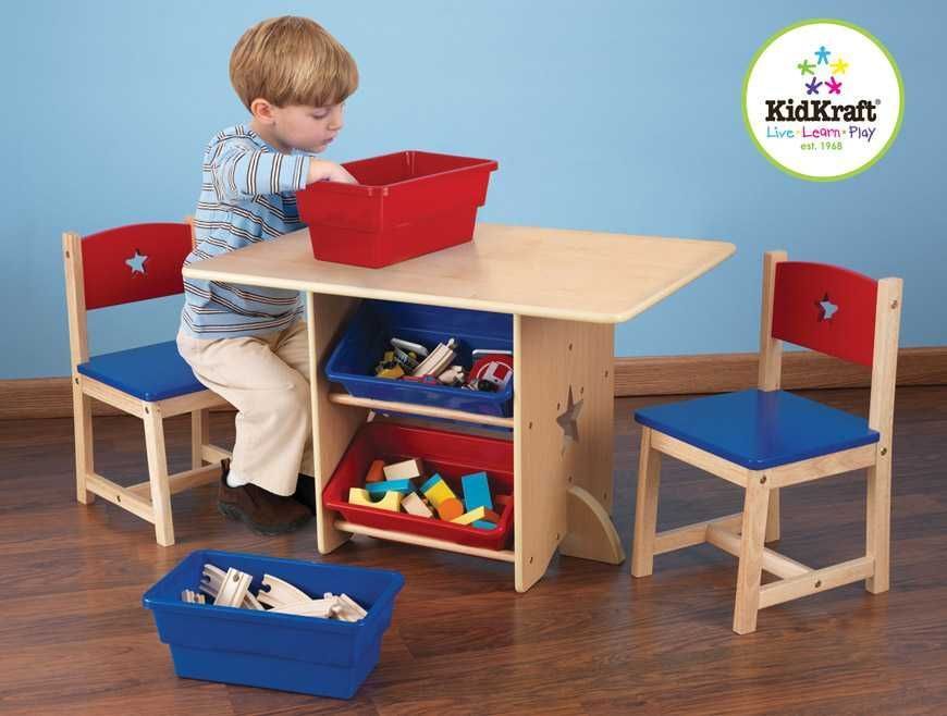 KidKraft Stůl Star se dvěma židličkami a boxy - obrázek 3