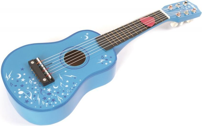 Tidlo Dřevěná kytara Star modrá - obrázek 1