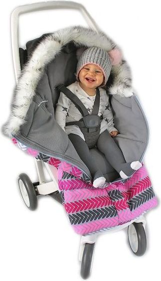 Fusak nejen do autosedačky Baby Nellys ® Eskymo s kožíškem, medvědi v mátě/modrý - obrázek 10