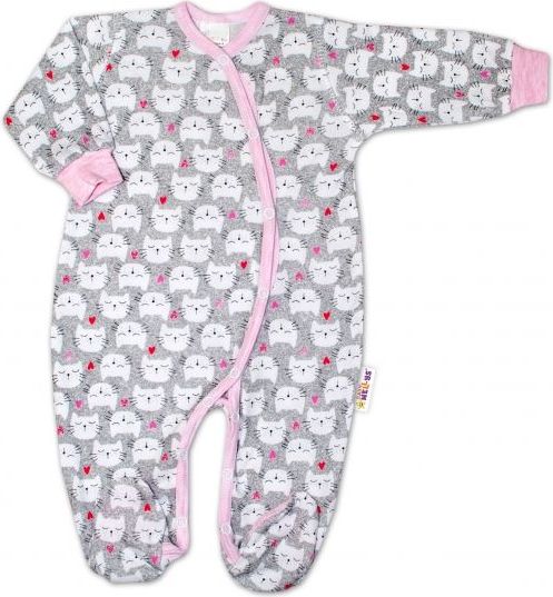 Baby Nellys Kojenecká dívčí sada overálků zapínání bokem Baby Nellys ® - 3 ks - obrázek 3