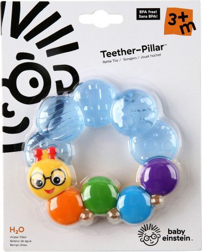 Baby Einstein Kousátko plněné vodou Teether-pillar™ modrá 3m+ - obrázek 2