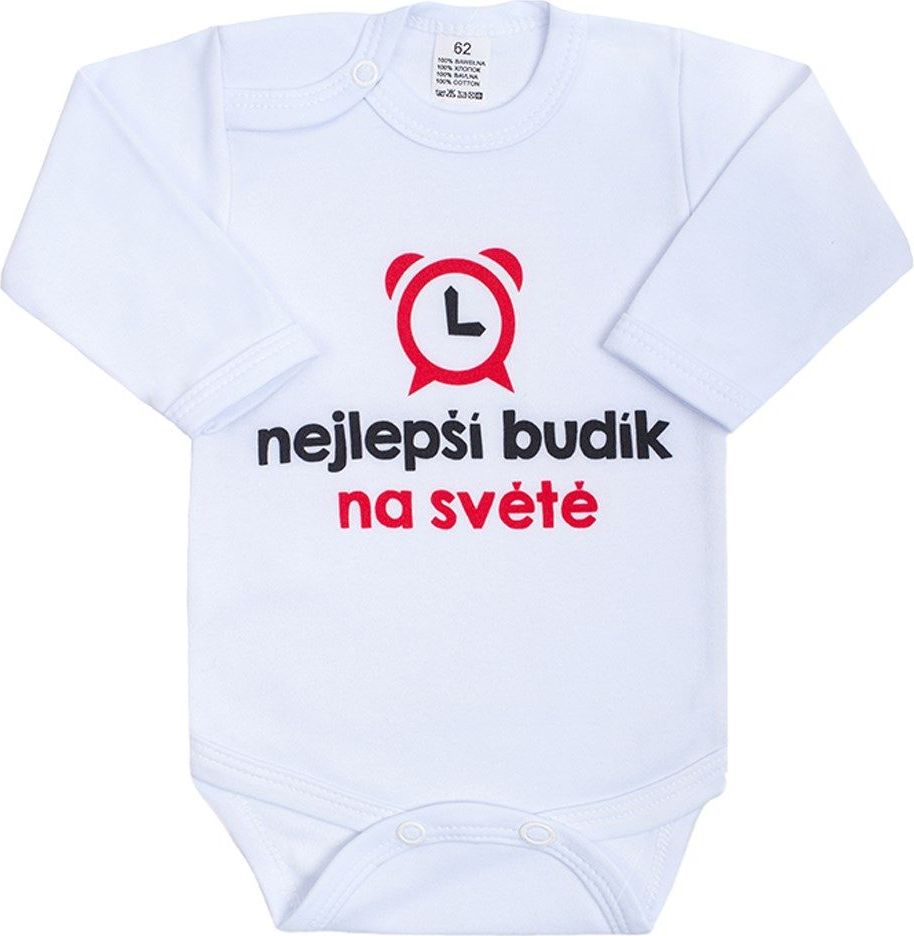 Body s potiskem New Baby nejlepší budík na světě&nbsp;-&nbsp;86 (12-18m) - obrázek 1