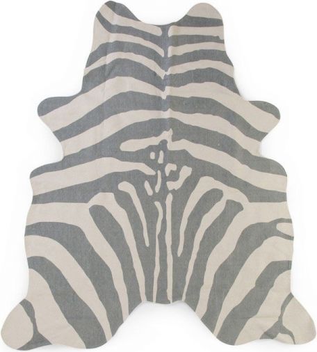 Childhome Koberec Zebra šedý 145x160 cm - obrázek 1
