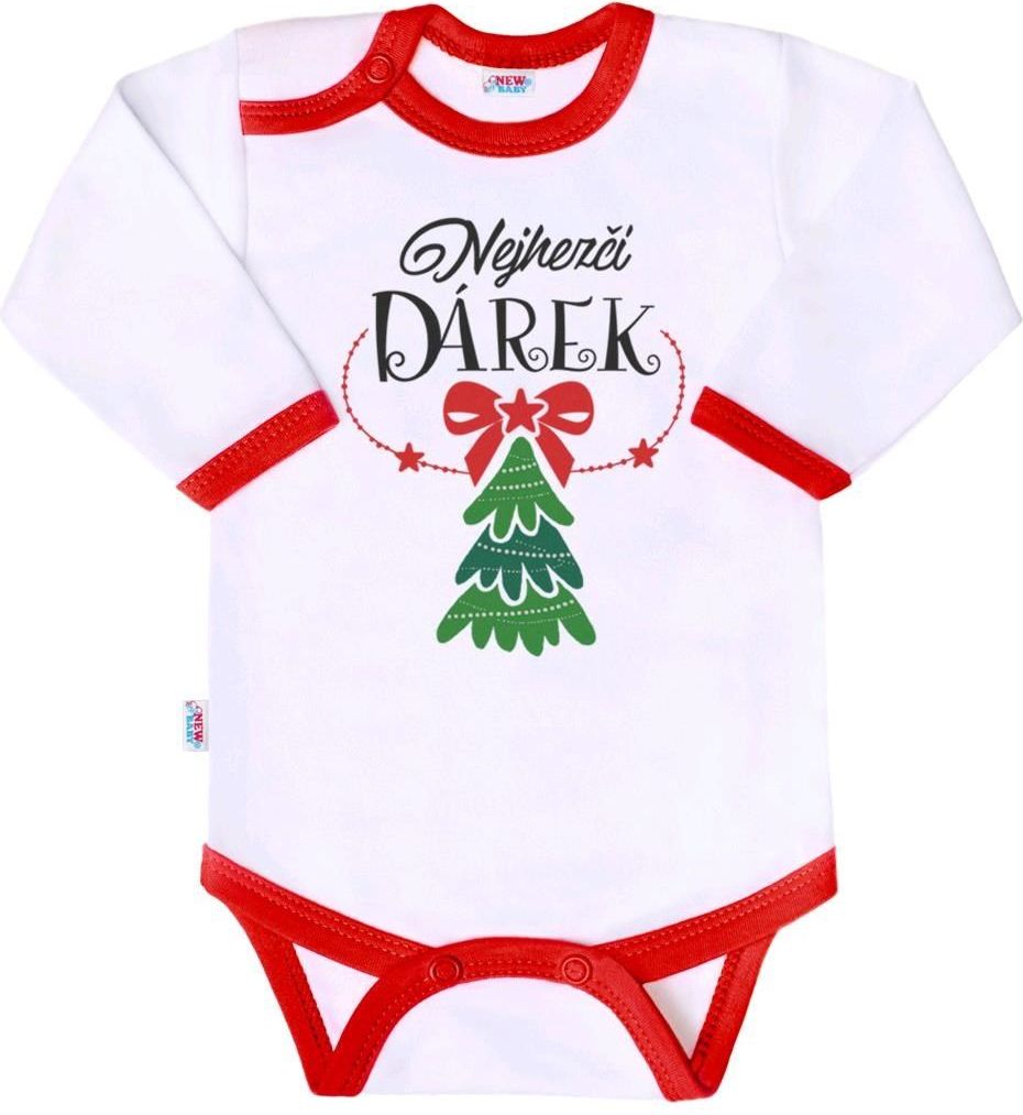 Body s potiskem New Baby Nejhezčí DÁREK - 80 (9-12m) - obrázek 1
