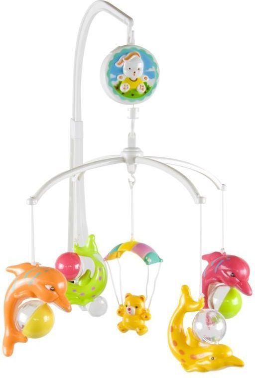 Sunbaby Kolotoč nad postýlku s plastovými hračkami delfíni - obrázek 1
