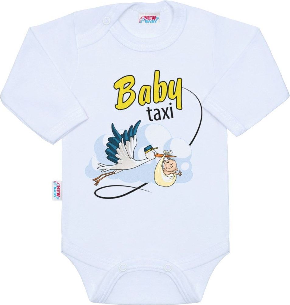NEW BABY | S potiskem | Body s potiskem New Baby Baby taxi | Bílá | 50 - obrázek 1