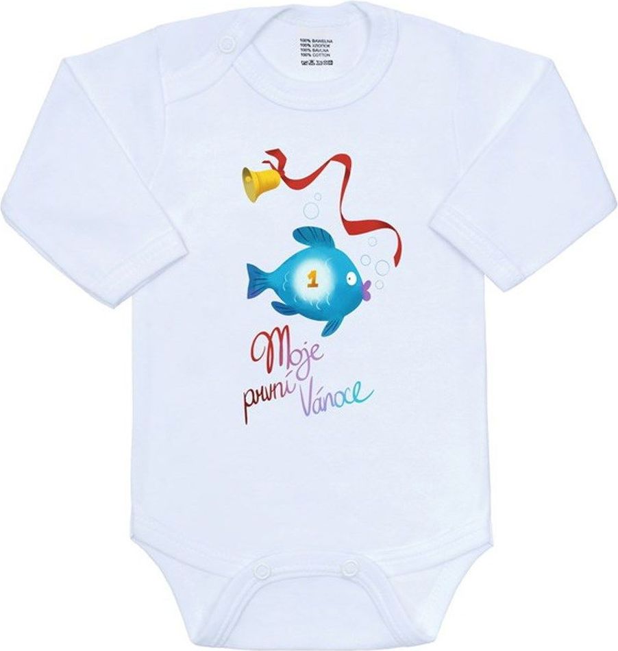 Body s potiskem New Baby Moje první Vánoce - 68 (4-6m) - obrázek 1