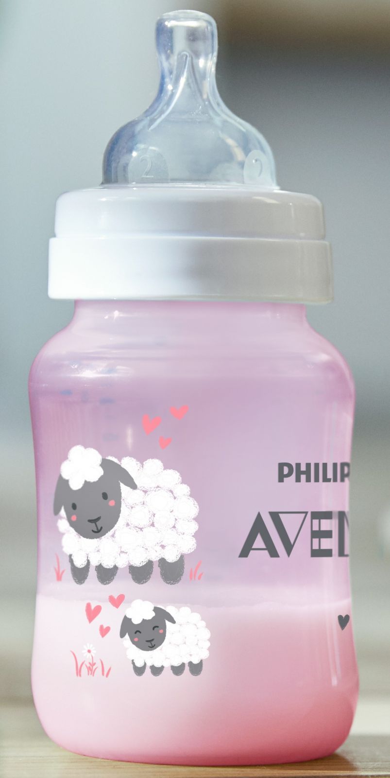 Avent AVENT Lahev Anti-colic 260 ml, 1 ks růžová ovečka - obrázek 2